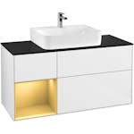 Tvättställsskåp Villeroy & Boch Finion med 3 Lådor Hylla och Bänkskiva för Centrerat Tvättställ