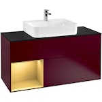Tvättställsskåp Villeroy & Boch Finion med 3 Lådor Hylla och Bänkskiva för Centrerat Tvättställ