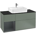 Tvättställsskåp Villeroy & Boch Finion med 3 Lådor Hylla och Bänkskiva för Centrerat Tvättställ