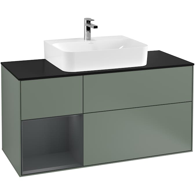 Tvättställsskåp Villeroy & Boch Finion med 3 Lådor Hylla och Bänkskiva för Centrerat Tvättställ
