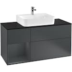 Tvättställsskåp Villeroy & Boch Finion med 3 Lådor Hylla och Bänkskiva för Centrerat Tvättställ