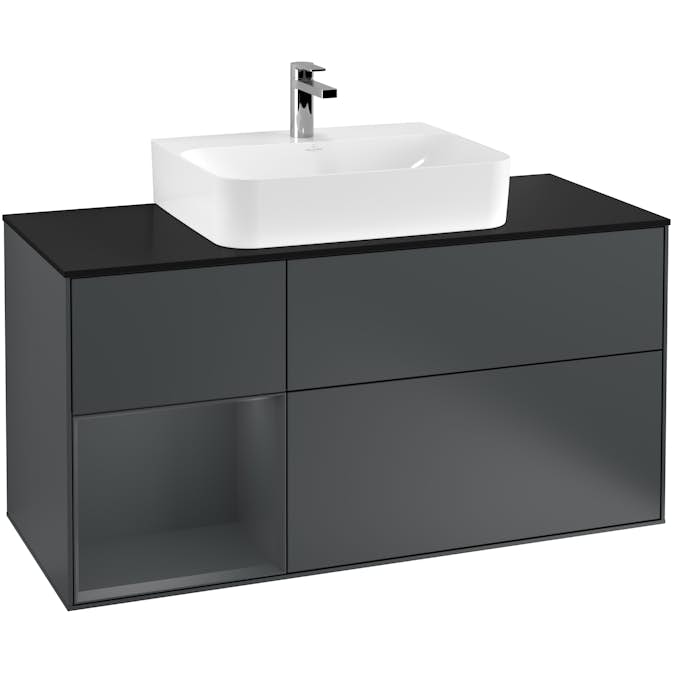 Tvättställsskåp Villeroy & Boch Finion med 3 Lådor Hylla och Bänkskiva för Centrerat Tvättställ