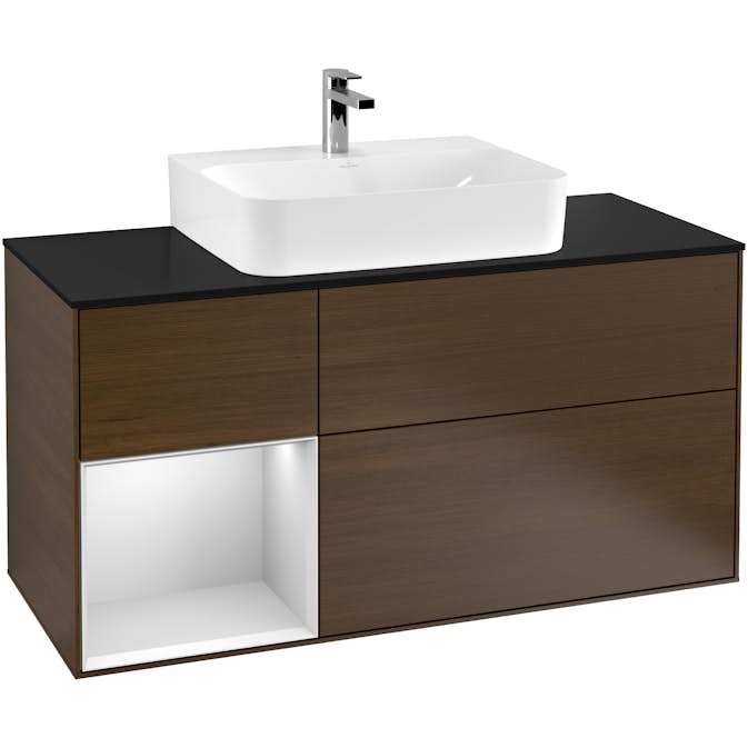 Tvättställsskåp Villeroy & Boch Finion med 3 Lådor Hylla och Bänkskiva för Centrerat Tvättställ