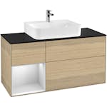 Tvättställsskåp Villeroy & Boch Finion med 3 Lådor Hylla och Bänkskiva för Centrerat Tvättställ