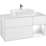 Tvättställsskåp Villeroy & Boch Finion med 3 Lådor Hylla och Bänkskiva för Centrerat Tvättställ