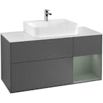 Tvättställsskåp Villeroy & Boch Finion med 3 Lådor Hylla och Bänkskiva för Centrerat Tvättställ