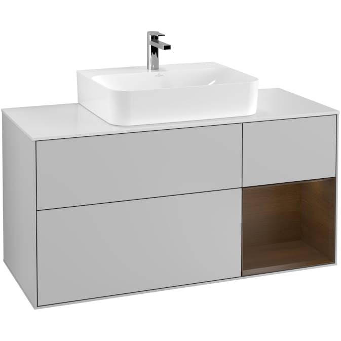 Tvättställsskåp Villeroy & Boch Finion med 3 Lådor Hylla och Bänkskiva för Centrerat Tvättställ
