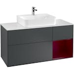 Tvättställsskåp Villeroy & Boch Finion med 3 Lådor Hylla och Bänkskiva för Centrerat Tvättställ