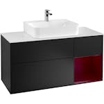 Tvättställsskåp Villeroy & Boch Finion med 3 Lådor Hylla och Bänkskiva för Centrerat Tvättställ