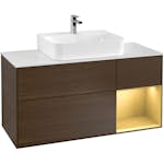 Tvättställsskåp Villeroy & Boch Finion med 3 Lådor Hylla och Bänkskiva för Centrerat Tvättställ