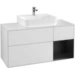 Tvättställsskåp Villeroy & Boch Finion med 3 Lådor Hylla och Bänkskiva för Centrerat Tvättställ