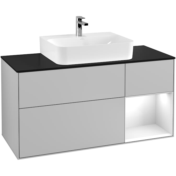 Tvättställsskåp Villeroy & Boch Finion med 3 Lådor Hylla och Bänkskiva för Centrerat Tvättställ
