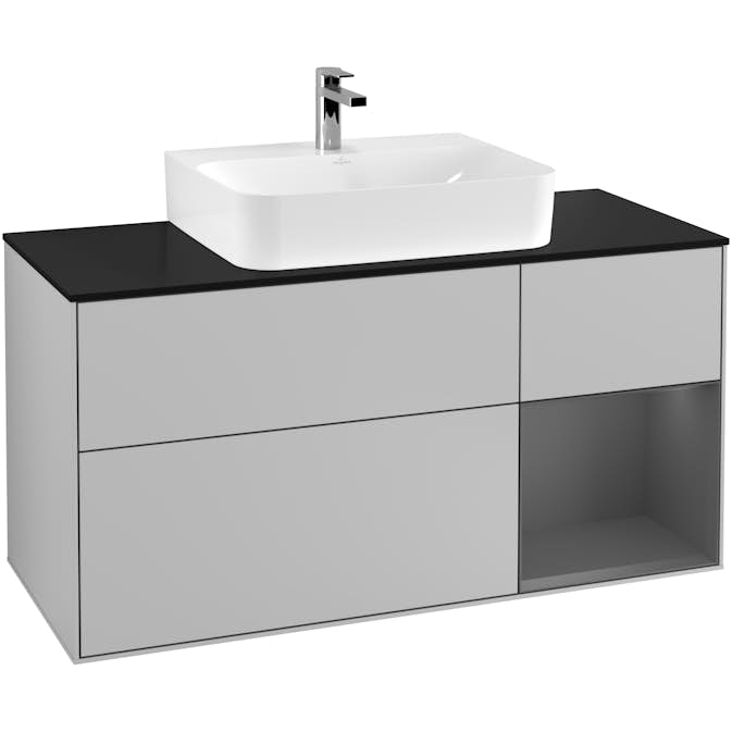 Tvättställsskåp Villeroy & Boch Finion med 3 Lådor Hylla och Bänkskiva för Centrerat Tvättställ