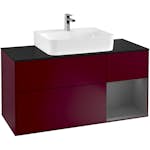Tvättställsskåp Villeroy & Boch Finion med 3 Lådor Hylla och Bänkskiva för Centrerat Tvättställ
