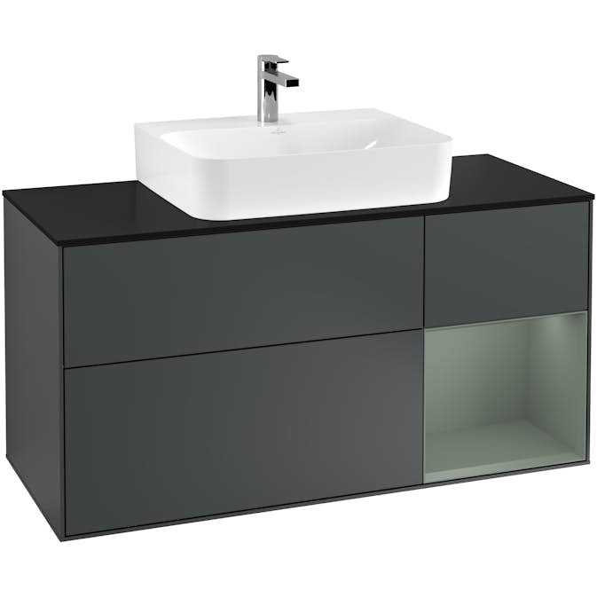 Tvättställsskåp Villeroy & Boch Finion med 3 Lådor Hylla och Bänkskiva för Centrerat Tvättställ