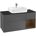 Tvättställsskåp Villeroy & Boch Finion med 3 Lådor Hylla och Bänkskiva för Centrerat Tvättställ