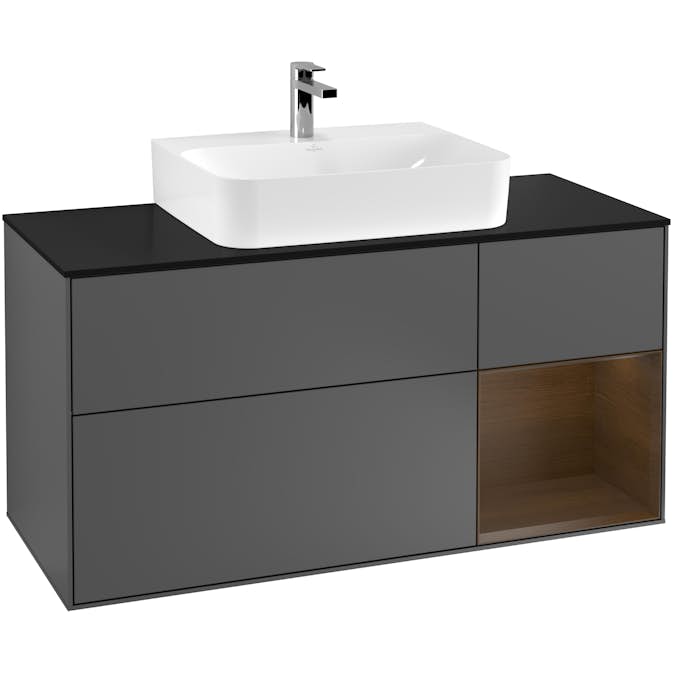 Tvättställsskåp Villeroy & Boch Finion med 3 Lådor Hylla och Bänkskiva för Centrerat Tvättställ