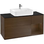 Tvättställsskåp Villeroy & Boch Finion med 3 Lådor Hylla och Bänkskiva för Centrerat Tvättställ