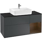 Tvättställsskåp Villeroy & Boch Finion med 3 Lådor Hylla och Bänkskiva för Centrerat Tvättställ