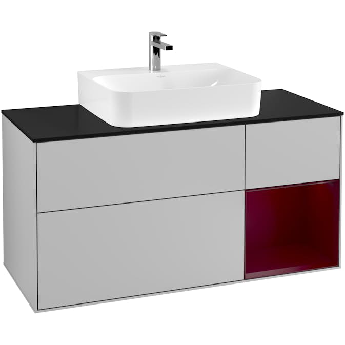 Tvättställsskåp Villeroy & Boch Finion med 3 Lådor Hylla och Bänkskiva för Centrerat Tvättställ
