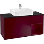 Tvättställsskåp Villeroy & Boch Finion med 3 Lådor Hylla och Bänkskiva för Centrerat Tvättställ
