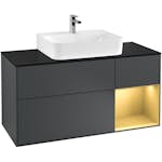 Tvättställsskåp Villeroy & Boch Finion med 3 Lådor Hylla och Bänkskiva för Centrerat Tvättställ