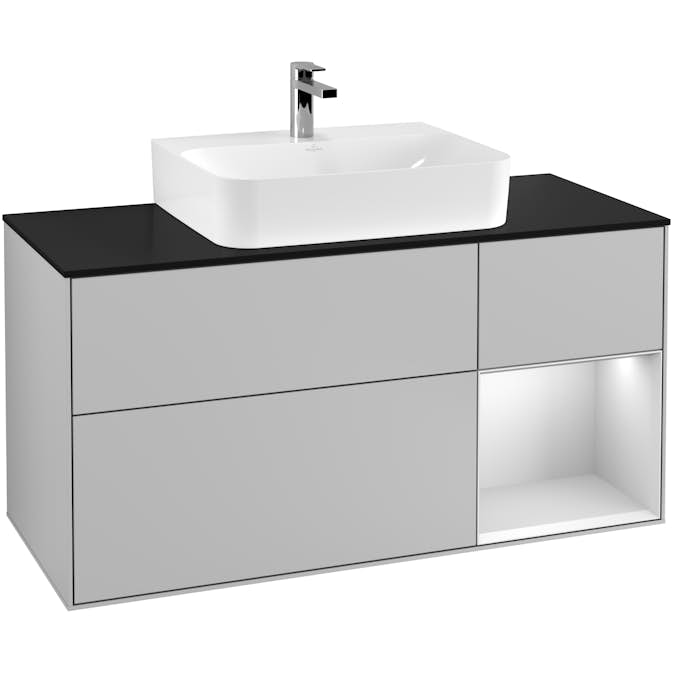 Tvättställsskåp Villeroy & Boch Finion med 3 Lådor Hylla och Bänkskiva för Centrerat Tvättställ
