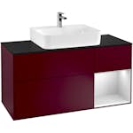 Tvättställsskåp Villeroy & Boch Finion med 3 Lådor Hylla och Bänkskiva för Centrerat Tvättställ