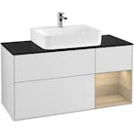 Tvättställsskåp Villeroy & Boch Finion med 3 Lådor Hylla och Bänkskiva för Centrerat Tvättställ