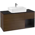 Tvättställsskåp Villeroy & Boch Finion med 3 Lådor Hylla och Bänkskiva för Centrerat Tvättställ