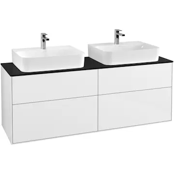 Tvättställsskåp Villeroy & Boch Finion med 4 Lådor och Bänkskiva för Två Tvättställ