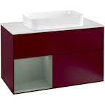 Tvättställsskåp Villeroy & Boch Finion med 2 Lådor Hylla och Bänkskiva för Fristående Tvättställ