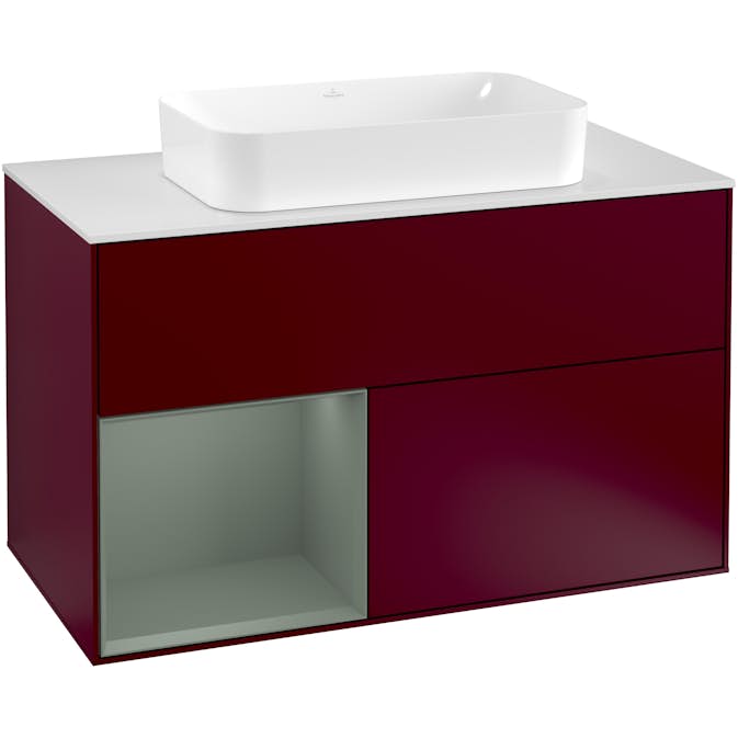 Tvättställsskåp Villeroy & Boch Finion med 2 Lådor Hylla och Bänkskiva för Fristående Tvättställ