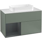 Tvättställsskåp Villeroy & Boch Finion med 2 Lådor Hylla och Bänkskiva för Fristående Tvättställ