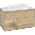 Tvättställsskåp Villeroy & Boch Finion med 2 Lådor Hylla och Bänkskiva för Fristående Tvättställ