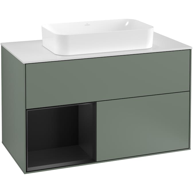 Tvättställsskåp Villeroy & Boch Finion med 2 Lådor Hylla och Bänkskiva för Fristående Tvättställ