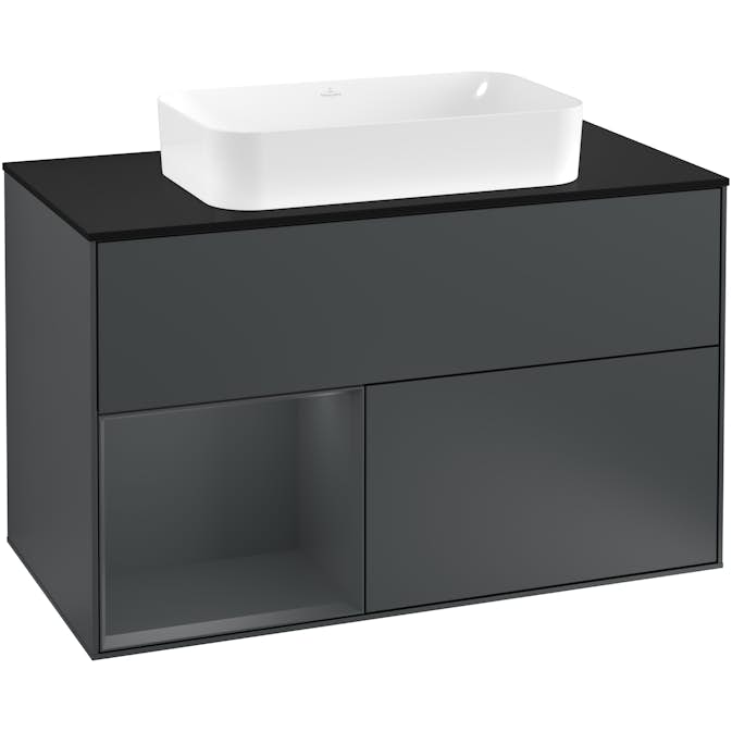 Tvättställsskåp Villeroy & Boch Finion med 2 Lådor Hylla och Bänkskiva för Fristående Tvättställ