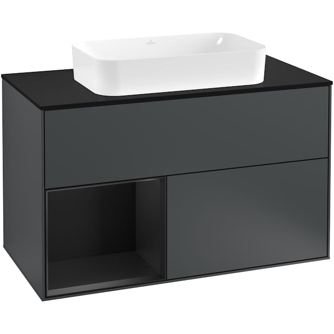 Tvättställsskåp Villeroy & Boch Finion med 2 Lådor Hylla och Bänkskiva för Fristående Tvättställ