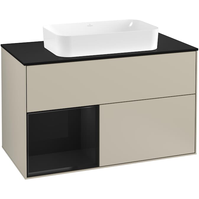 Tvättställsskåp Villeroy & Boch Finion med 2 Lådor Hylla och Bänkskiva för Fristående Tvättställ