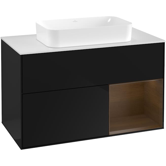 Tvättställsskåp Villeroy & Boch Finion med 2 Lådor Hylla och Bänkskiva för Fristående Tvättställ