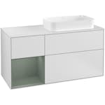 Tvättställsskåp Villeroy & Boch Finion med 3 Lådor Hylla och Bänkskiva för Ocentrerat Fristående Tvättställ