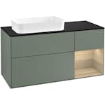 Tvättställsskåp Villeroy & Boch Finion med 3 Lådor Hylla och Bänkskiva för Ocentrerat Fristående Tvättställ