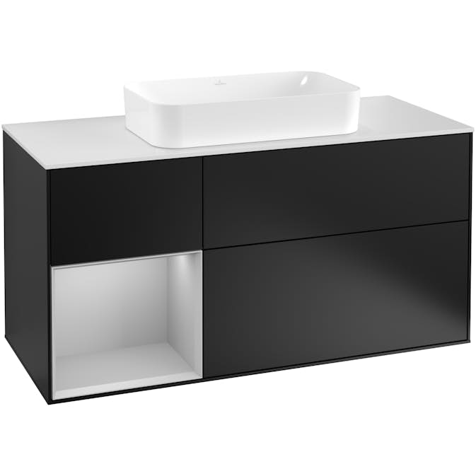 Tvättställsskåp Villeroy & Boch Finion med 3 Lådor Hylla och Bänkskiva för Fristående Tvättställ