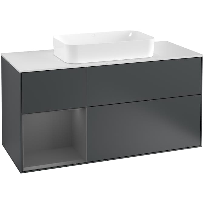 Tvättställsskåp Villeroy & Boch Finion med 3 Lådor Hylla och Bänkskiva för Fristående Tvättställ