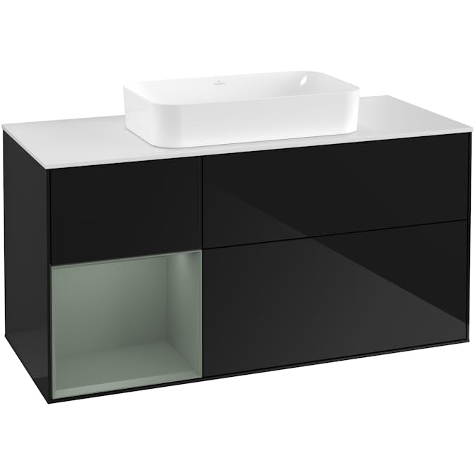 Tvättställsskåp Villeroy & Boch Finion med 3 Lådor Hylla och Bänkskiva för Fristående Tvättställ