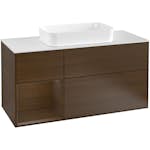 Tvättställsskåp Villeroy & Boch Finion med 3 Lådor Hylla och Bänkskiva för Fristående Tvättställ
