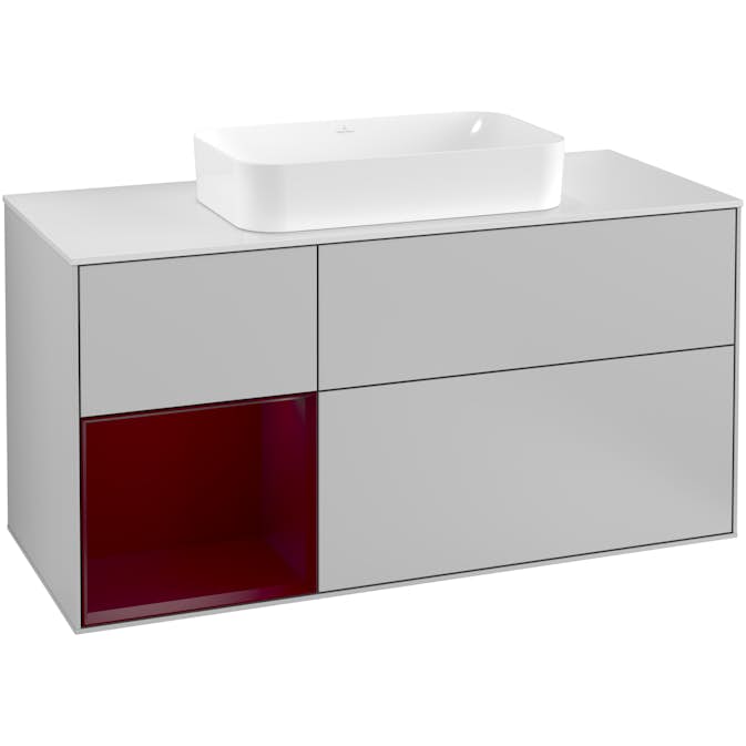 Tvättställsskåp Villeroy & Boch Finion med 3 Lådor Hylla och Bänkskiva för Fristående Tvättställ