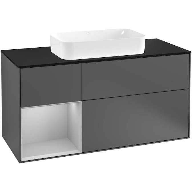 Tvättställsskåp Villeroy & Boch Finion med 3 Lådor Hylla och Bänkskiva för Fristående Tvättställ