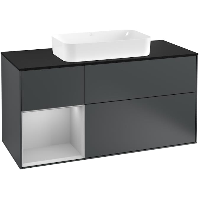 Tvättställsskåp Villeroy & Boch Finion med 3 Lådor Hylla och Bänkskiva för Fristående Tvättställ