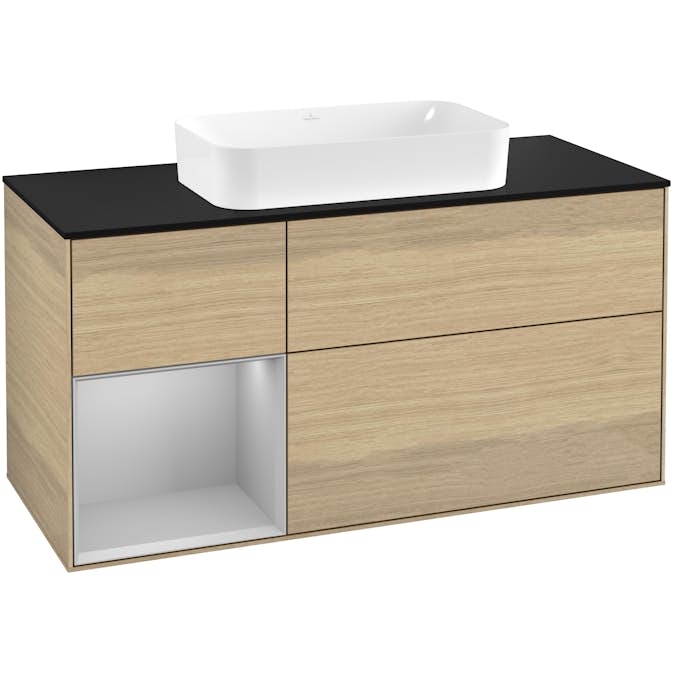 Tvättställsskåp Villeroy & Boch Finion med 3 Lådor Hylla och Bänkskiva för Fristående Tvättställ